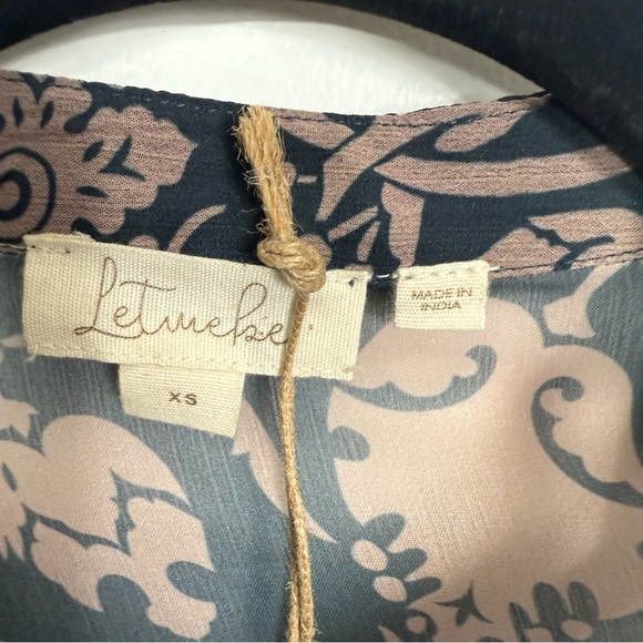 Anthropologie Let Me Be Sheer Henley Shirt NWT size extra small - Picture 4 of 8